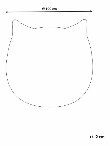 Dětský koberec ⌀ 100 cm Kity (bílá)