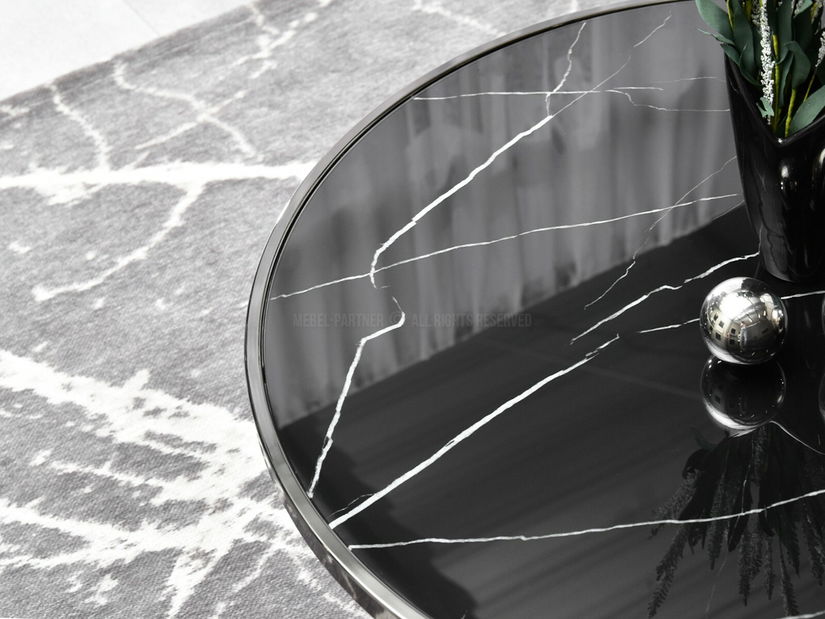 Konferenční stolek Natol (černá + nikl)