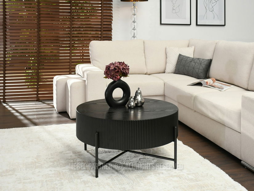 Konferenční stolek Nixi (černé dřevo + černá)