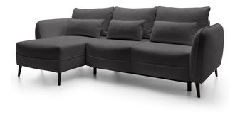 Rohová sedací souprava Eilish (L) (šedá + černá)