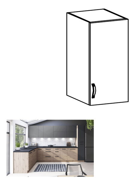 Horní kuchyňská skříňka G40G Langari (dub artisan) (P)