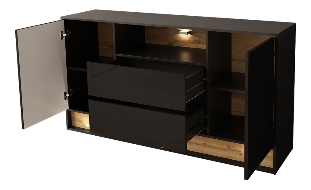 Vitrína Gallina 160 (černá)