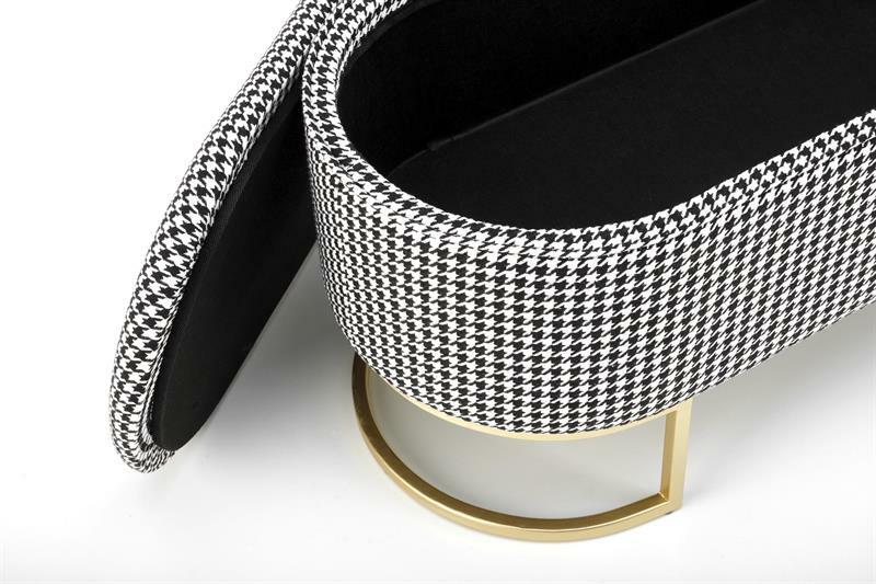 Taburetka Hannah (bílá + černá + zlatá)