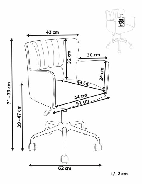 Kancelářská židle Shelba (béžová)