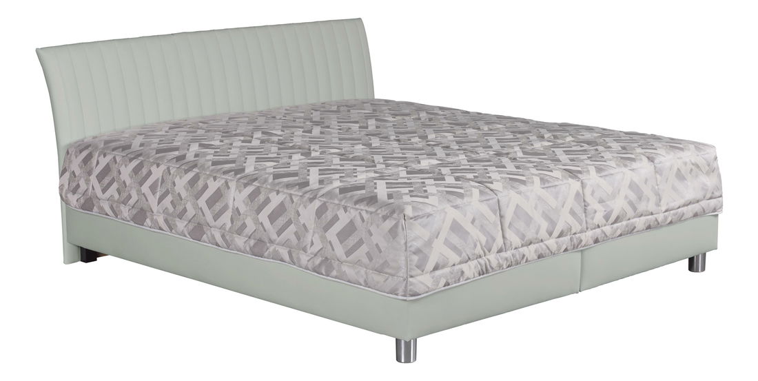 Manželská postel 160 cm Blanár Vinco (béžová + vzor Gary 8) (s roštem)