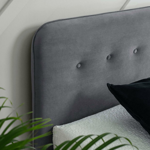 Jednolůžková postel 90 cm Dictador (tmavě šedá) (s roštem)