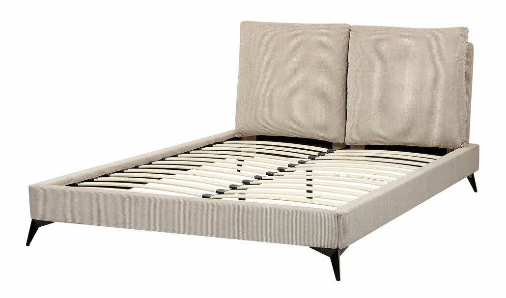 Manželská postel 140 cm Mellody (sivobéžová) (s roštem)