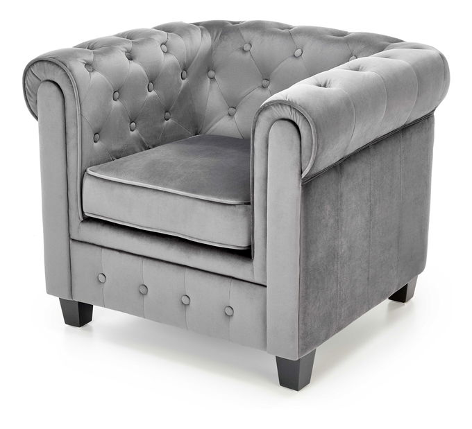 Relaxační křeslo Elma (šedá + černá)