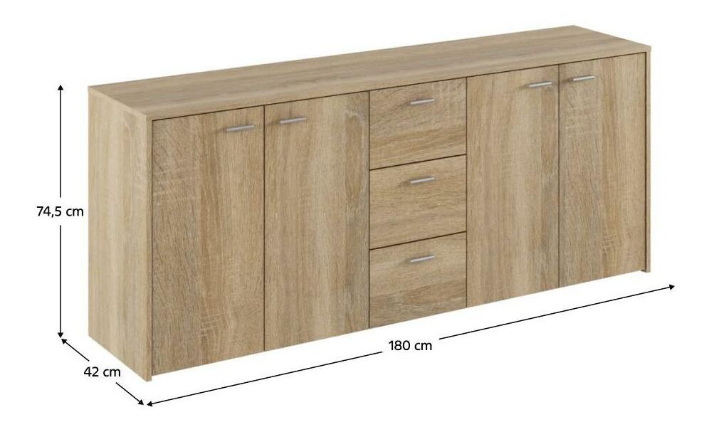 Komoda Hagas (dub sonoma)