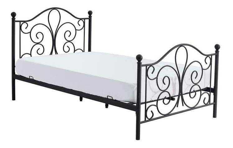 Jednolůžková postel 120 cm Patience Black (bez matrace) (černá)