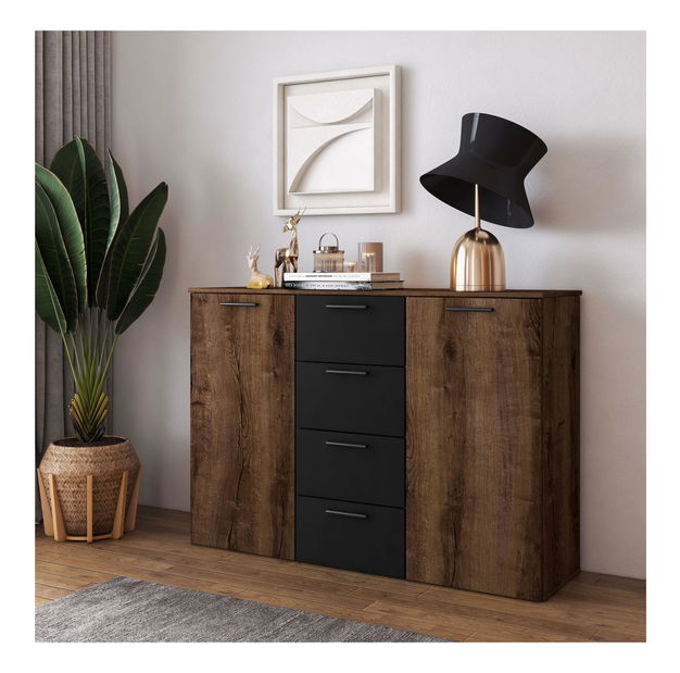 Komoda Benson Typ 26 (dub monastery + černá)