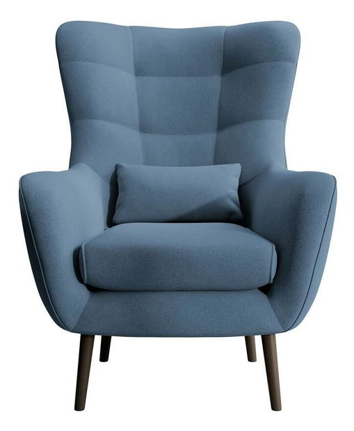 Křeslo s podnožkou Veneza VZ1 (modrá + černá)