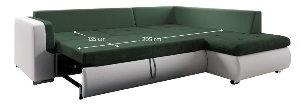 Rozkládací sedací souprava Foldo (seal 38 ekokůže) (P) 