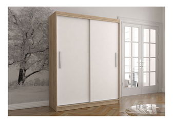 Šatní skříň Viola 04 (dub sonoma + bílá)