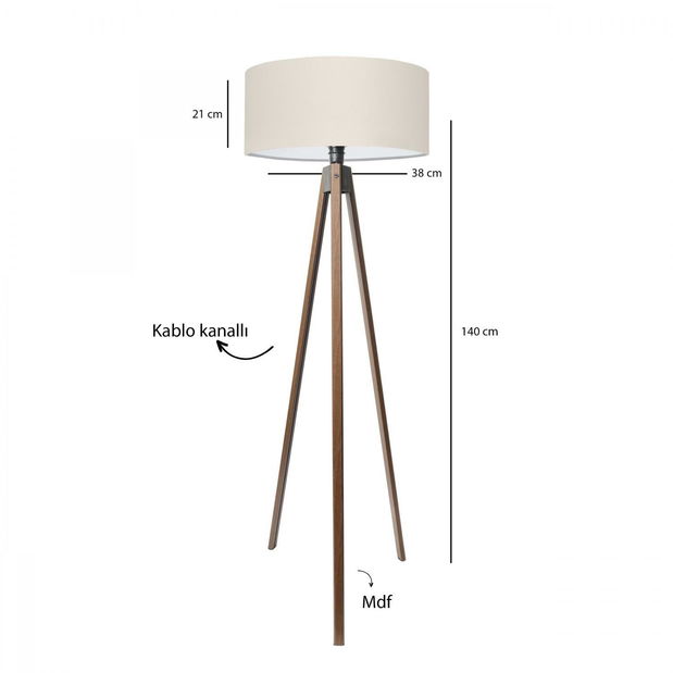 Stojanová lampa Autoressto 1 (krémová + hnědá)