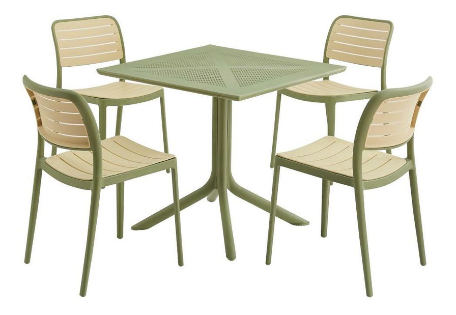 Zahradní stůl Disco (zelená) (pro 4 osoby)