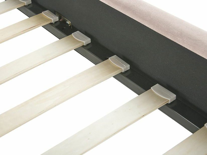 Manželská postel 180 cm Alise (béžový samet) (s roštem)