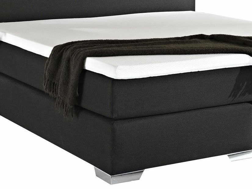 Boxspring postel 180 cm PREMIER (s matracemi) (černá)