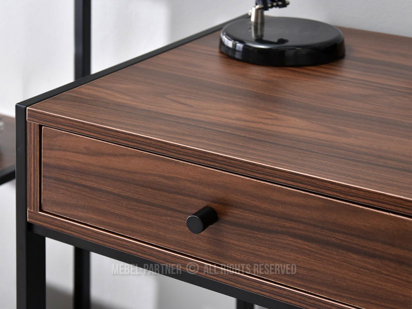 PC stolek Nills (ořech tmavý + černá)