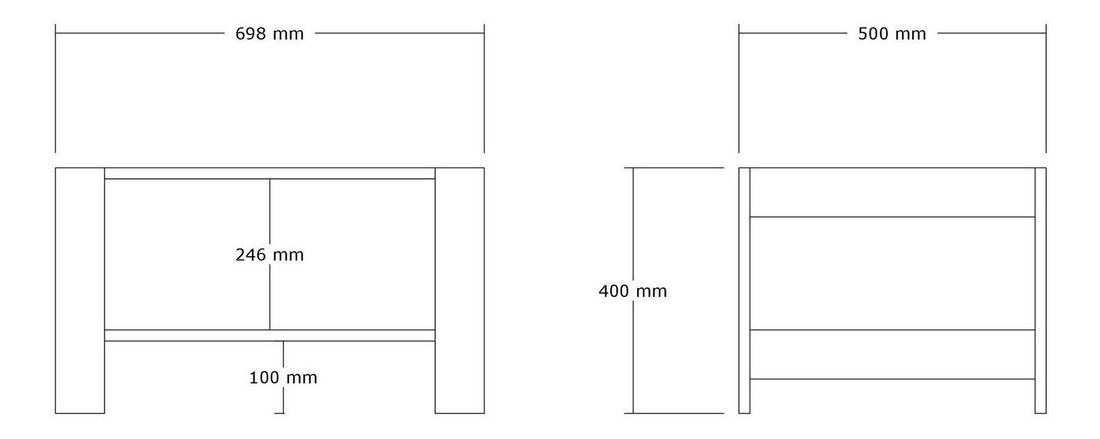 Konferenční stolek Dokimu (bílá)