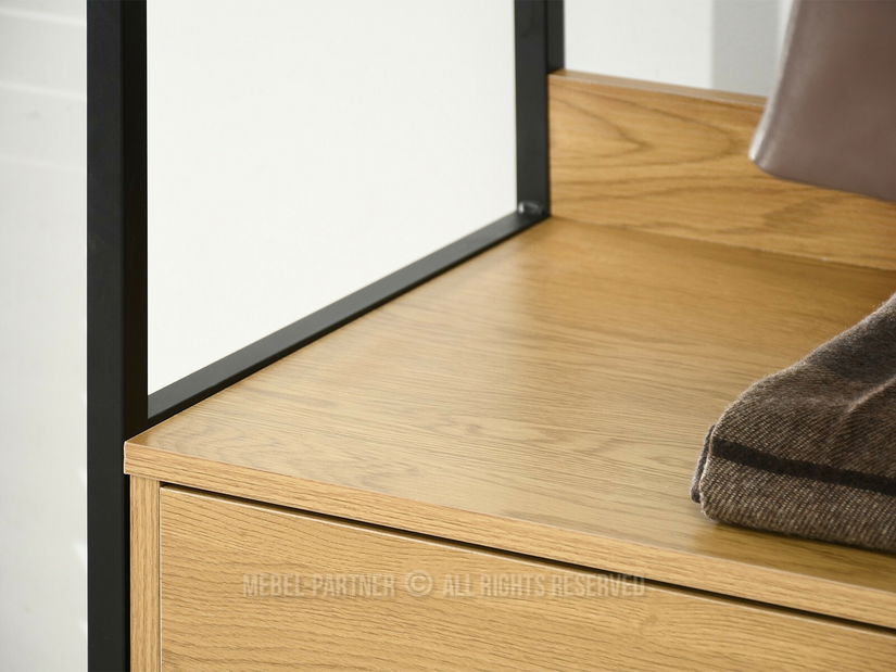 Regál Mutismo (dub + černá)