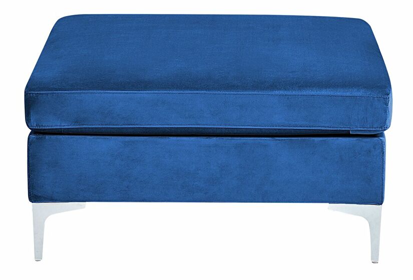 Rohová sedací souprava s taburetkou Eldridge (modrá) (P)