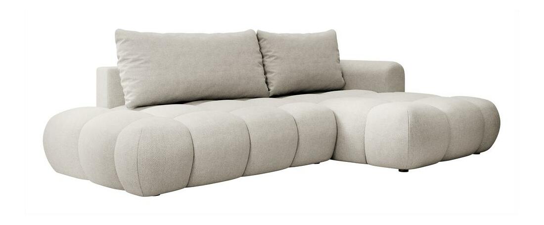 Rohová sedací souprava Ombre (P) (světle šedá + černá)