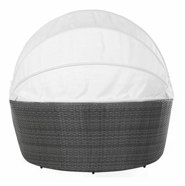 Zahradní křeslo s klenbou LIS (polyratan) (šedá)