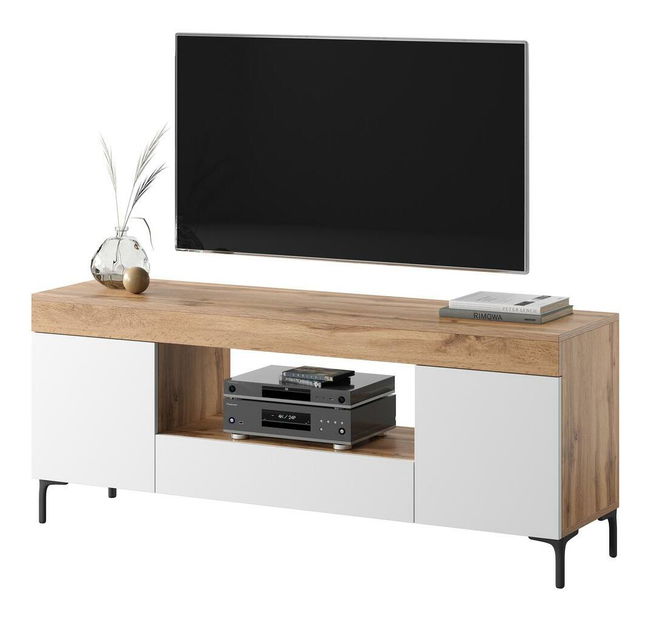 TV skříňka/stolek Giuseppo (dub lancaster + bílá)
