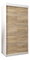 Šatní skříň 100 cm Verika 1 100 (bílá + dub sonoma)