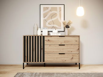 Komoda  Tallin 138 (dub artisan + antracit)