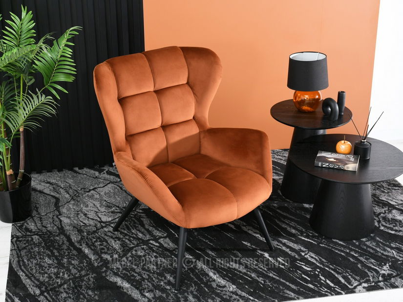 Křeslo Kikino (měděná + černá)