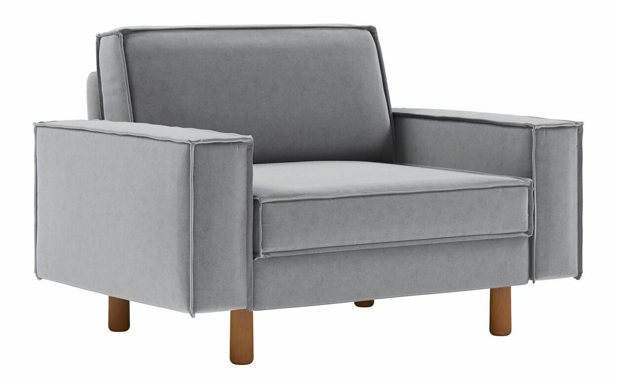 Křeslo Spary L (mlhavá šedá + ořech)