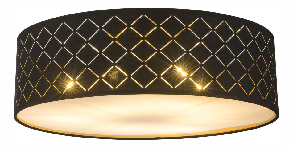 Stropní/nástěnné svítidlo Clarke 15229D6 (moderní/designové) (nikl + černá)