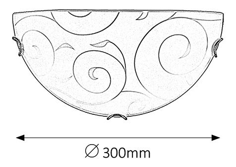 Nástěnné svítidlo Harmony Lux 3851 (chromové úchytky + bílý vzor)
