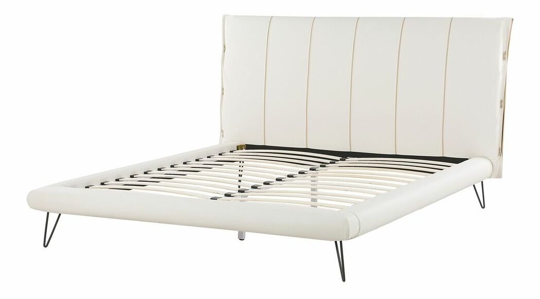 Manželská postel 160 cm BETTEA (s roštem) (bílá)