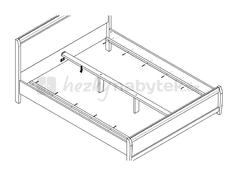 Manželská postel 160 cm BRW Loren LOZ/160