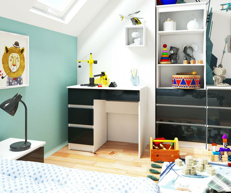 PC stolek Benicio II (grafit lesk) (L) *bazar