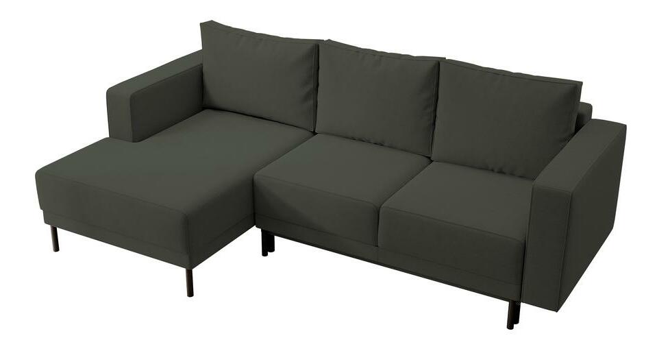 Rohová sedací souprava Rodriguez mini (L) (zelená + černá)