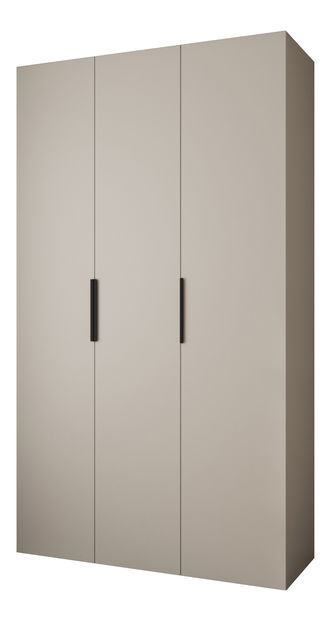 Šatní skříň 140 cm Carmela 50-4 (kašmír + černá)