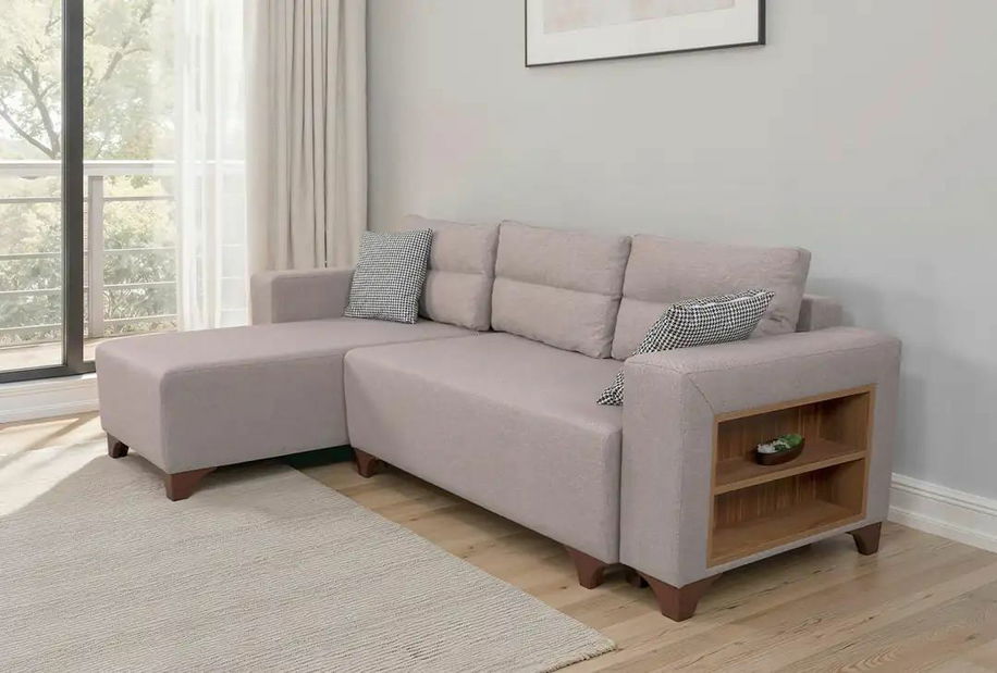 Rohová sedačka Tlofa (šedá) (P)