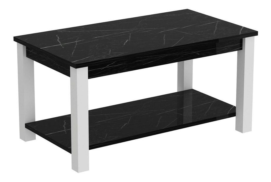 Konferenční stolek Milasi 1 (černá + bílá)