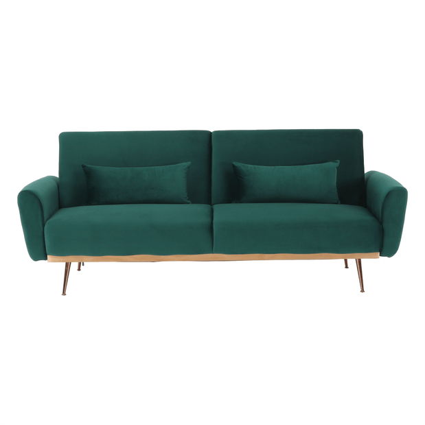 Rozkládací pohovka Fastinna (smaragdová)