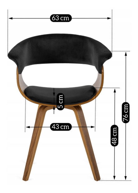 Jídelní židle Ofrecer 2 (černá)