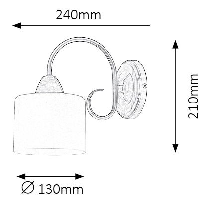 Nástěnné svítidlo Edith 7274 (bronzová)