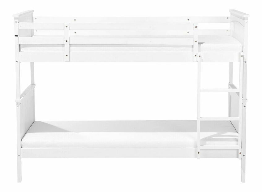 Patrová postel 90 cm RADIN (s roštem) (bílá)