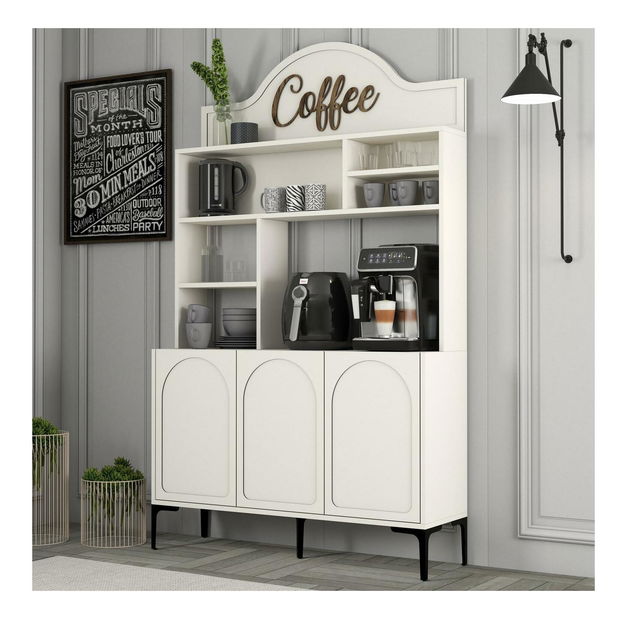 Příborník Lyantela 120 (krémová + černá)