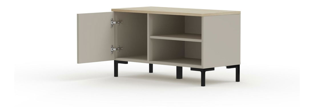 Botník (skříňka na boty) Demandaron (taupe + dub silverjack)