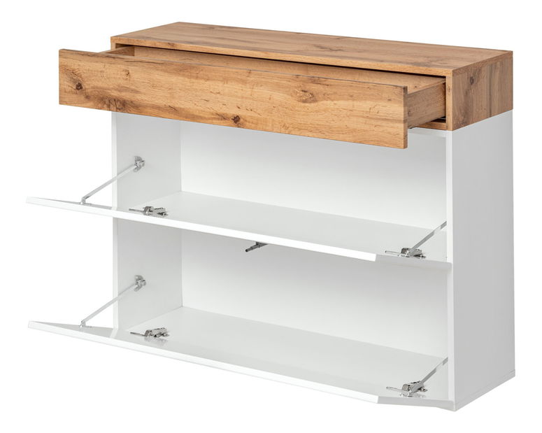 Poličky se zásuvkou Elaine 20 WTW EY typ 09 (bílá + dub wotan)