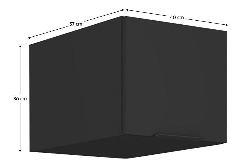 Horní kuchyňská skříňka Sobera 40 NAGU 36 1F (černá)